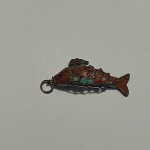 Koi fish vintage pendant